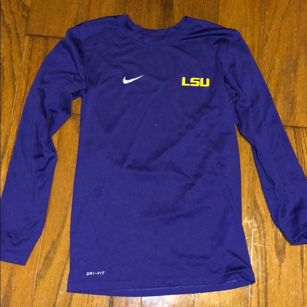LSU long sleeve dri-fit Tee